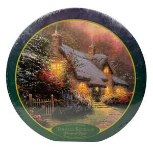 Thomas Kinkade Glory of Evening Round Puzzle‎ 750 pieces 24" Sealed New